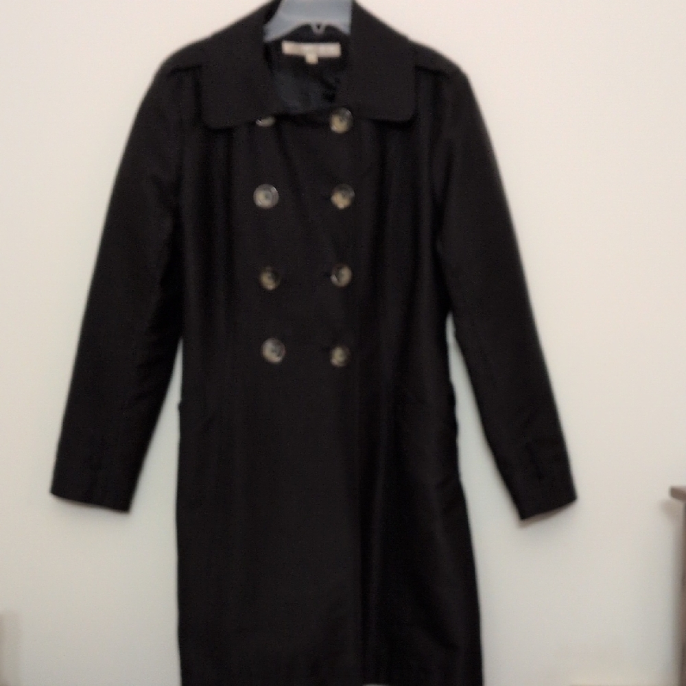 Kenneth Cole NY Vintage Black Double Breasted Trench Coat Size XL